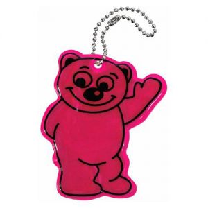 reflexní medvídek jako přívěsek na oblečení batoh tašku,bezpečnostní reflexní přívěsek pro děti méďa reflexní  žlutý oranžový  fialový reflexní přívěsek na oblečení  medvěd 