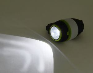 Multifunkční kempingová LED svítilna s rozkládacím tělem, opatřená Li-Ion akumulátorem s funkcí powerbanky. Svítilna MULTILAMP LED 150lm nabíjecí